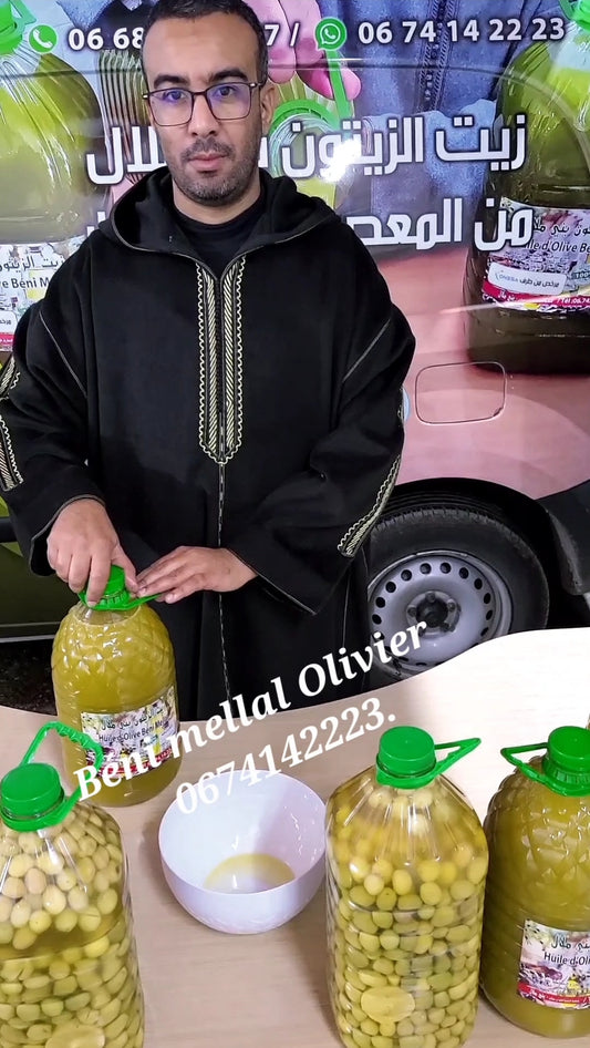 زيت الزيتون بني ملال جودة ممتازة.         50 درهم للتر .
