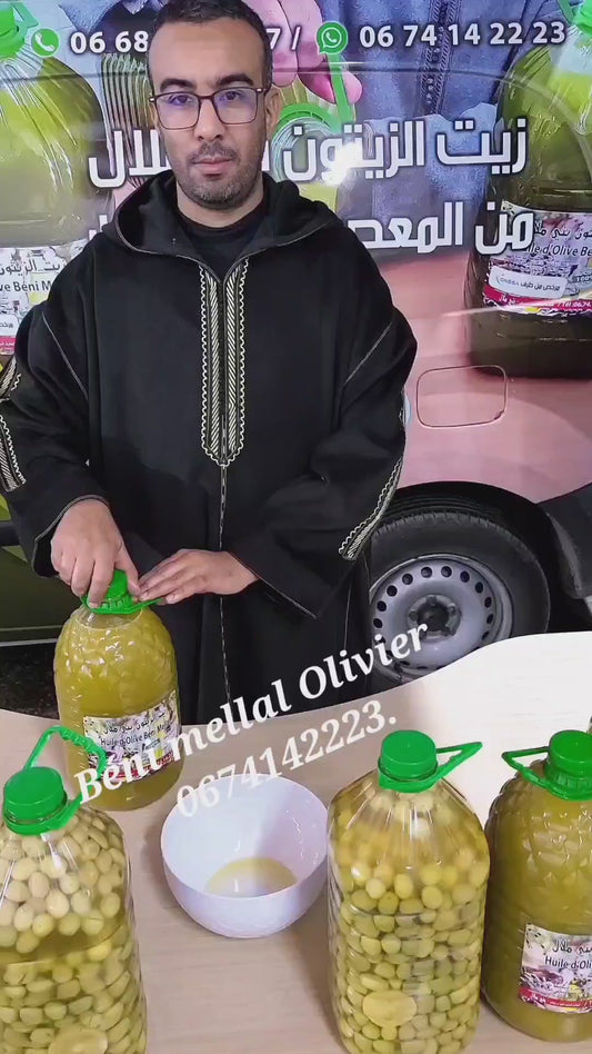 زيت الزيتون بني ملال طحنة شهر 12  جودة ممتازة.    60 درهم للتر .
